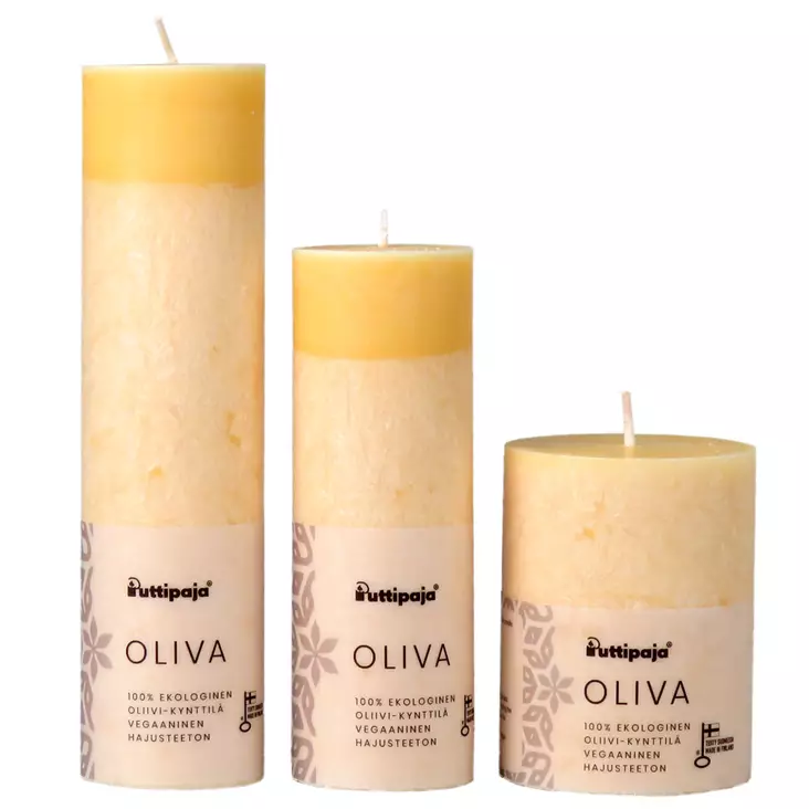 OLIVA-kynttilä, keltainen - Oliva-oliivikynttilät - 2110405 - 1