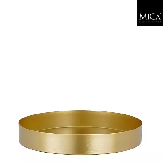 Passo metallinen kynttilälautanen kulta 23,5 cm - Metalliset kynttilänaluset - 40-1149075 - 1