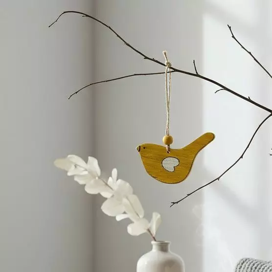 Pikkulintu 7cm, keltainen - Pakettikoristeet - 542173-05 - 1