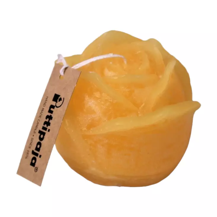 Ruusukynttilä, keltainen - Läpivärjätyt muotokynttilät - 1506005 - 1