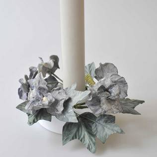 Orvokkimansetti harmaa/hopea - Kynttilämansetit ja -korut - 33646 - 2