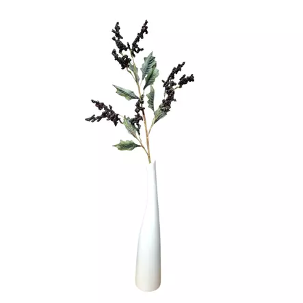 Tiheä marjaoksa lehdellä, viini, 75 cm - Tekokukat - 36397-006 - 2