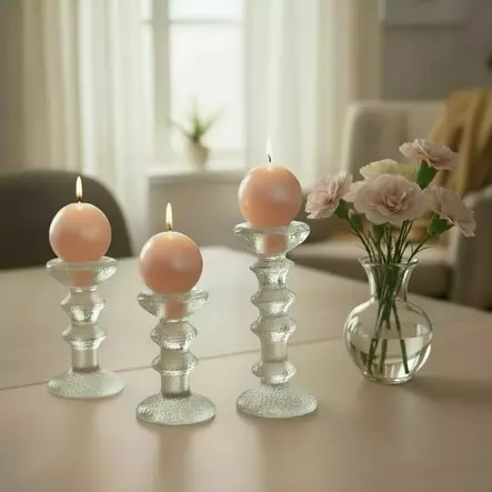 Helmiäishohto pallokynttilä, aprikoosi, 2 kpl/pkt - Metallihohtokynttilät - 1902006 - 1