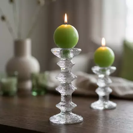 Jalallinen pallokynttilä, lime, 2 kpl/pkt - Pallokynttilät - 1402036 - 1
