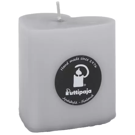 Sydänkynttilä, vaaleanharmaa - Sydänkynttilät - 1410886 - 2