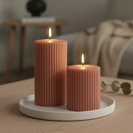 Vekkikynttilä, konjakki - Vekkikynttilät - 14603V-56 - 1