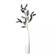 Tiheä marjaoksa lehdellä, viini, 75 cm - Tekokukat - 36397-006 - 2