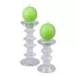 Jalallinen pallokynttilä, lime, 2 kpl/pkt - Pallokynttilät - 1402036 - 6