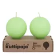 Jalallinen pallokynttilä, lime, 2 kpl/pkt - Pallokynttilät - 1402036 - 3