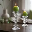 Jalallinen pallokynttilä, lime, 2 kpl/pkt - Pallokynttilät - 1402036 - 1