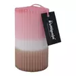 Dip dye vekkikynttilä vaaleanpunainen, kaakao 12 cm - Dip dye -raitakynttilät - 14604V-0826 - 4