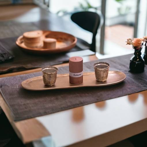 Metallialunen 53 cm - Metalliset kynttilänaluset - 400416 - 1