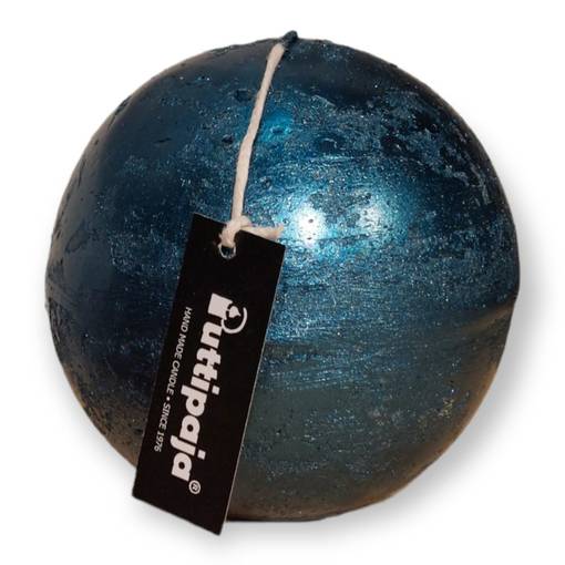 Metallihohtopallo 10cm, sininen - Metallihohtokynttilät - 1950416 - 1