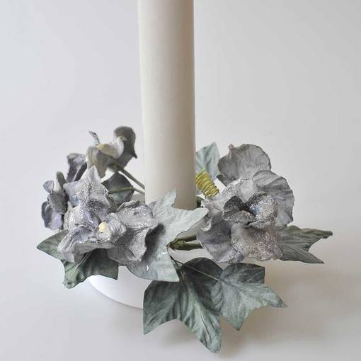 Orvokkimansetti harmaa/hopea - Kynttilämansetit ja -korut - 33646 - 2