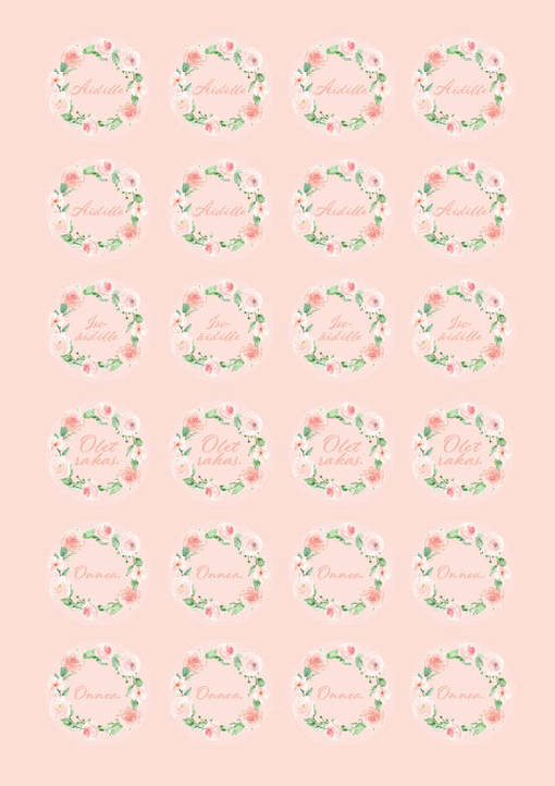 Tarra-arkki äitienpäivään, aprikoosi pohja - Pakettikoristeet - 10168-6 - 1