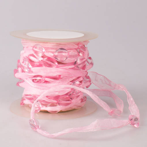 Organza-nauha akryylihelmillä vpun 8mm - Nauhat - 370896 - 1