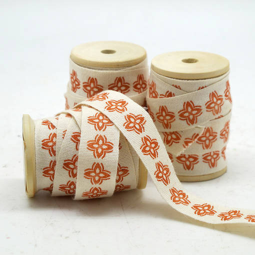 Taika-puuvillanauha, oranssi - Nauhat - 447106 - 1