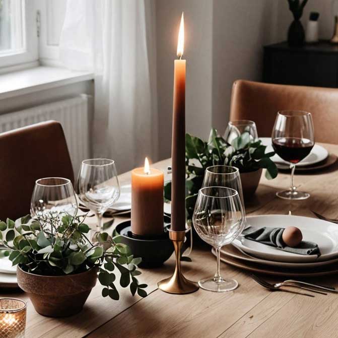 Antiikkikynttilä 30 cm, kaakao - Antiikkikynttilät - 1401026 - 1