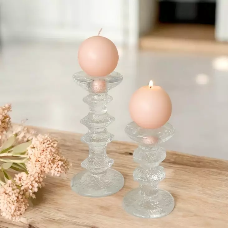 Jalallinen pallokynttilä, aprikoosi, 2 kpl/pkt - Pallokynttilät - 1402006 - 1