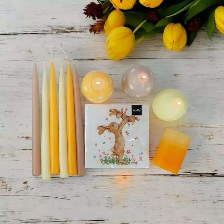 Kynttilä ja serviettipaketti "Hey Easter" - Kaikki kynttilät - 9140-24-0426 - 1
