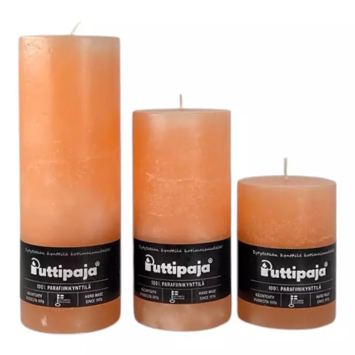 Läpivärjätty pöytäkynttilä, aprikoosi - Yksiväriset pöytäkynttilät - 1570406 - 1