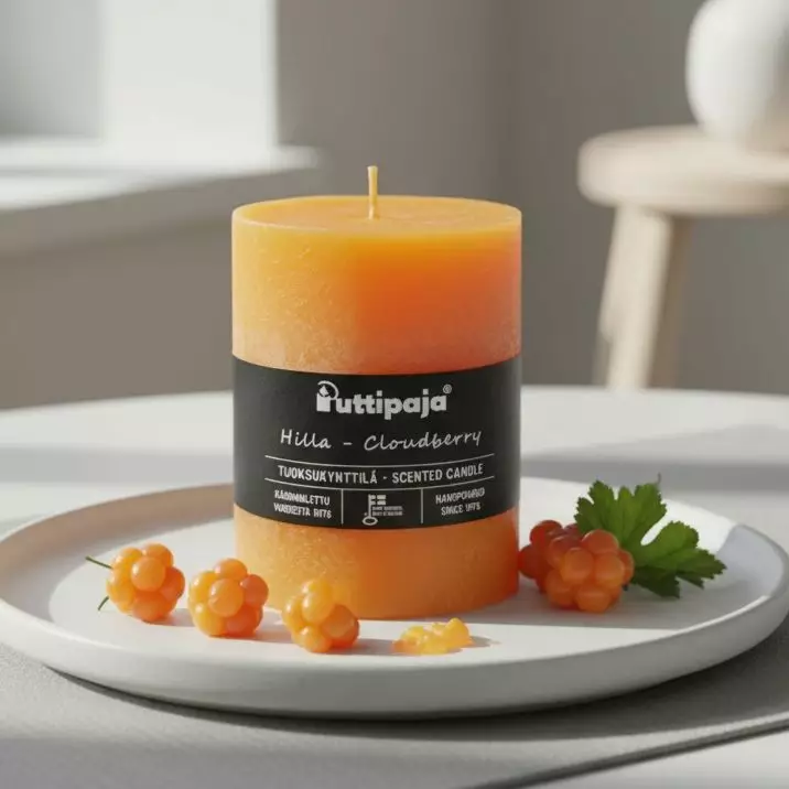 Läpivärjätty tuoksukynttilä 10cm, Hilla - Tuoksukynttilät - 2000496 - 1