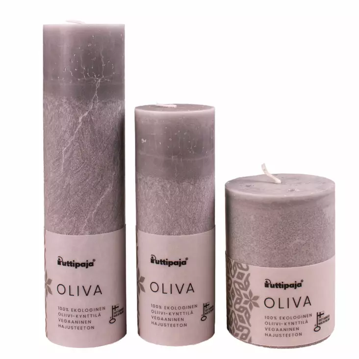 OLIVA-kynttilä, vaaleanharmaa - Oliva-oliivikynttilät - 2110486 - 1