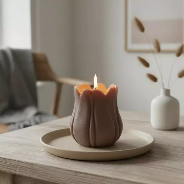 Soijavaha tulppaanikynttilä kaakao - Soijavahakynttilät - 2807026 - 1