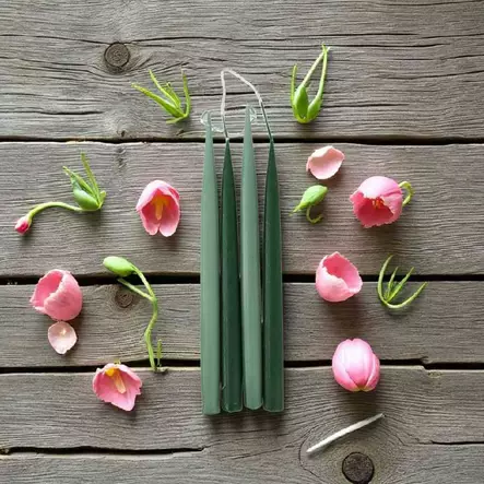 Antiikkikynttilä 30 cm, salvia&havu 2 pr/pkt - Antiikkikynttilät - 14010-3337 - 1