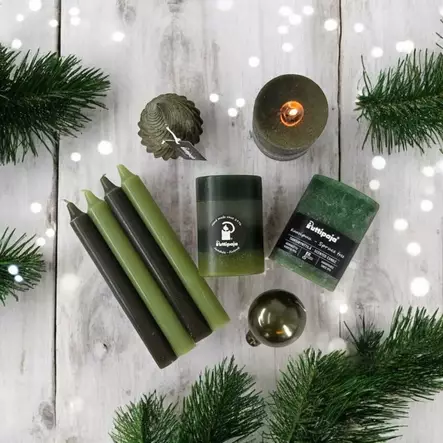 Kruunukynttiläpakkaus Vihreä - Läpivärjätyt kruunut - 15013-4-3717 - 2