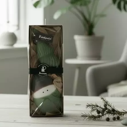 Lahjapaketti Saunatonttu & Tervakuusi, vihreä - Valmiit lahjapaketit - 7912144717 - 1