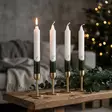 Dip dye Adventti -kruunukynttiläpakkaus, sammal 4kpl/pkt - Adventtikynttilät - 19013-ad-17 - 1