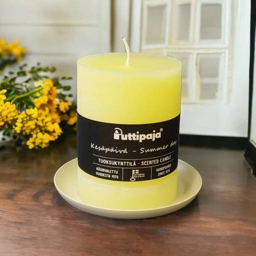 Läpivärjätty tuoksukynttilä 10cm, Kesäpäivä - Tuoksukynttilät - 2000407 - 1