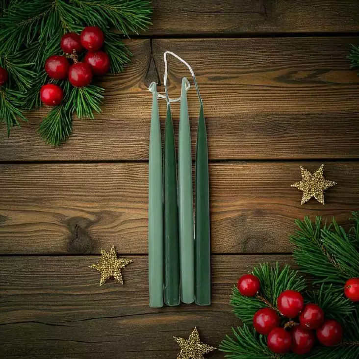 Ant.pari 2,2x30 cm, salvia & havu - Antiikkikynttilät - 14010-3337 - 1