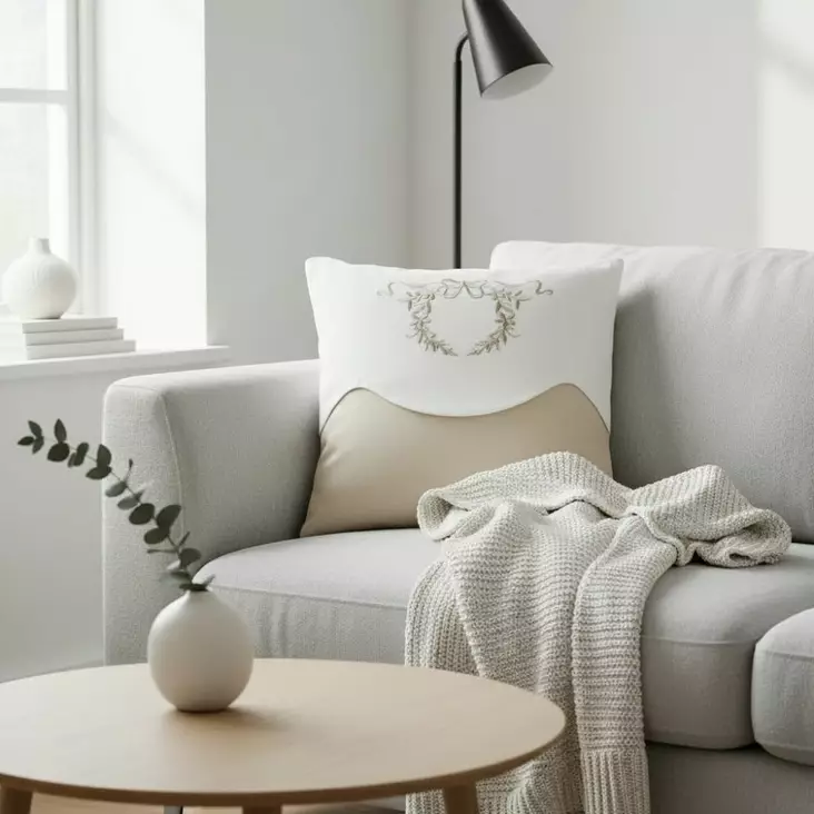 Hertta-tyynynpäällinen, beige - Sisustustekstiilit ja tyynynpäälliset - 440004-27 - 1