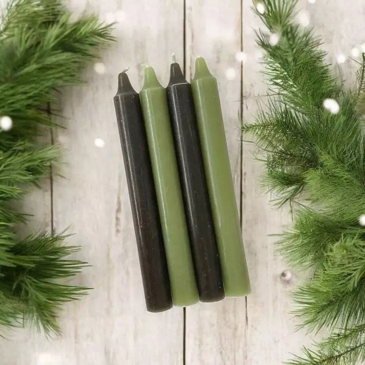 Kruunukynttiläpakkaus Vihreä - Läpivärjätyt kruunut - 15013-4-3717 - 1