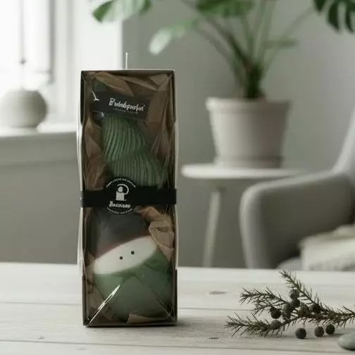 Lahjapaketti Saunatonttu & Tervakuusi, vihreä - Valmiit lahjapaketit - 7912144717 - 1