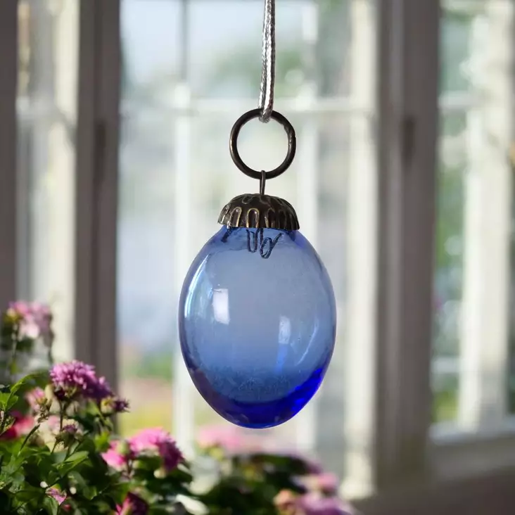 Lasimuna, sininen 7,5 cm - Pääsiäinen - 530527 - 1