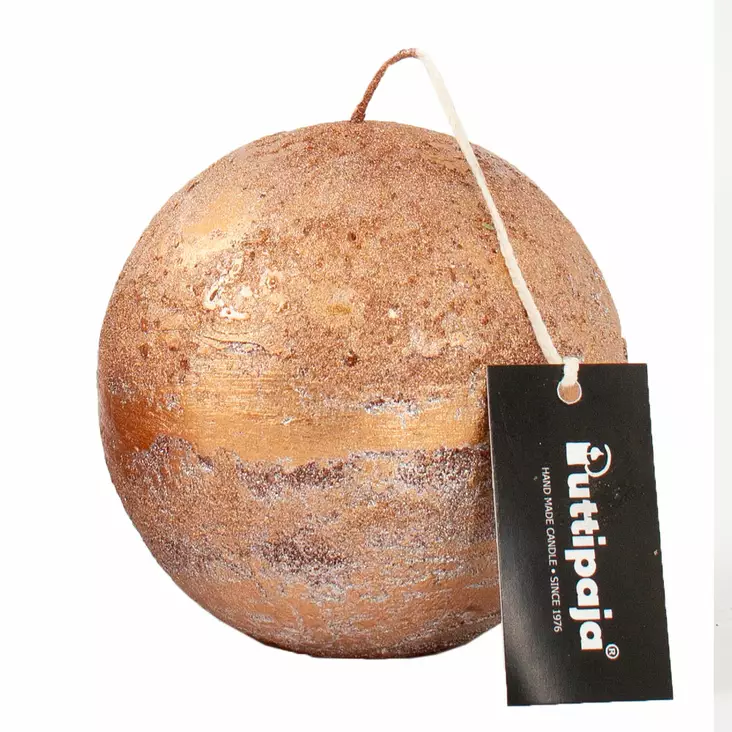 Metallihohtopallo 10cm, pronssi - Metallihohtokynttilät - 1950457 - 1