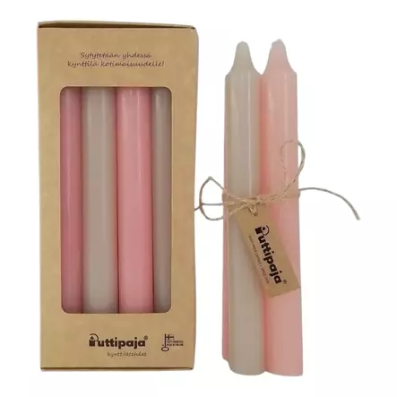 Kruunulajitelma KOTI: puuteri&vaalpun - Kruunukynttilät ja kruunuputit - 85-152808 - 1