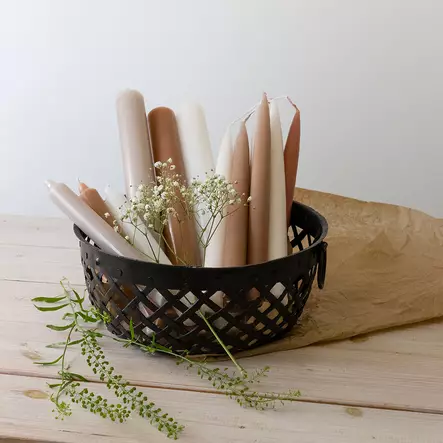 Antiikkikynttilä 30 cm, puuteri - Antiikkikynttilät - 1401028 - 2