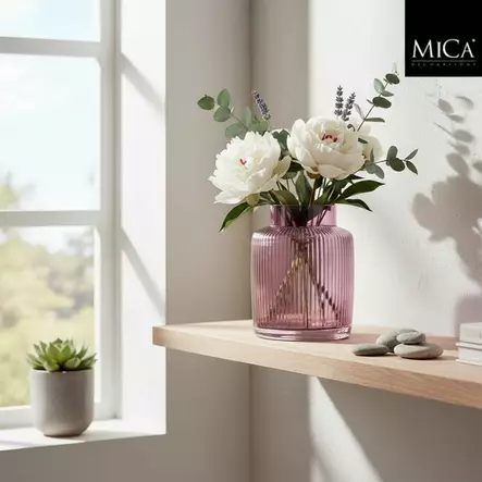 Hylke lasivaasi, violetti 18x15cm - Lasilyhdyt ja hurrikaanit - 39-1144948 - 1