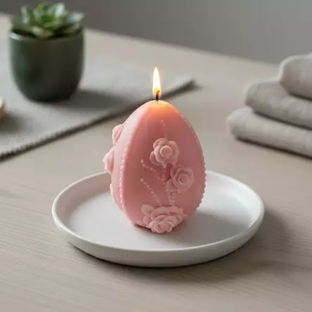 Munakynttilä, soijavaha, vaaleanpunainen - Soijavahakynttilät - 281401708 - 1