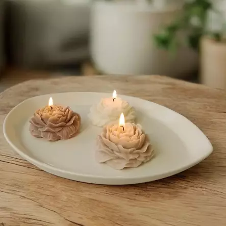 Oliivivaha Pioni-kynttilät 3 kpl - Oliva-oliivikynttilät - 27065-260288 - 2