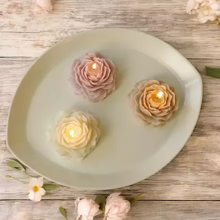 Oliivivaha Pioni-kynttilät 3 kpl - Oliva-oliivikynttilät - 27065-850288 - 1