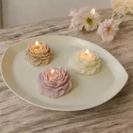 Oliivivaha Pioni-kynttilät 3 kpl - Oliva-oliivikynttilät - 27065-850288 - 2