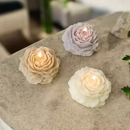 Oliivivaha Pioni-kynttilät 3 kpl - Oliva-oliivikynttilät - 27065-510288 - 2