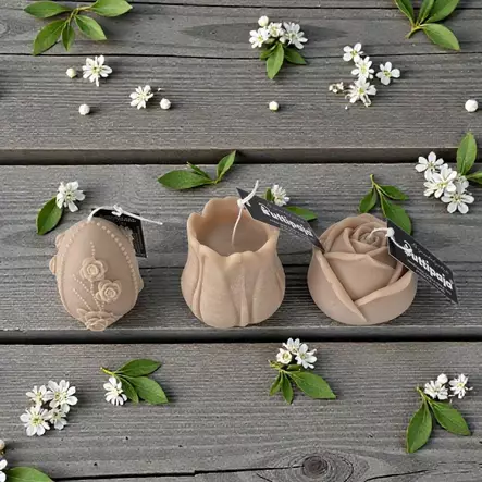 Soijavaha tulppaanikynttilä puuteri - Soijavahakynttilät - 2807088 - 2