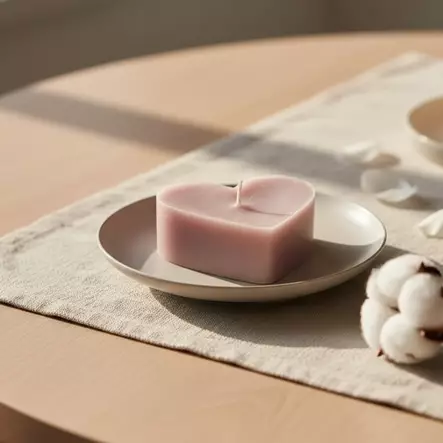 Sydänkynttilä pieni, vaaleanpunainen soijavaha - Soijavahakynttilät - 2816007-08 - 1