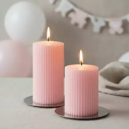 Vekkikynttilä, vaaleanpunainen - Vekkikynttilät - 14603V-08 - 2